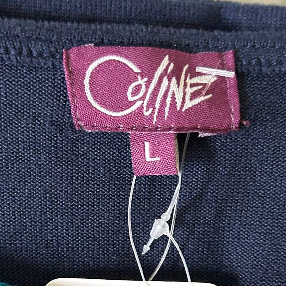 New Coline Artsy Abstract Swirl shift Dress 60s 70s inspired Bohemian hippie L - Picture 8 of 11